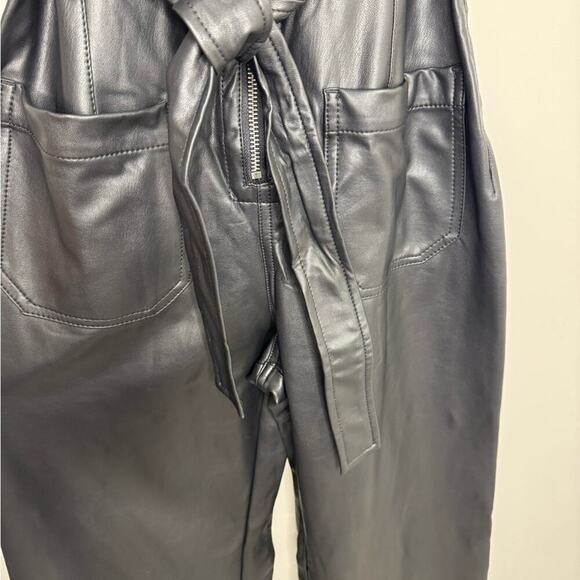 NWT The Colette Weekend Jumpsuit by Maeve: Faux-Leather Anthropologie Size XS - Picture 13 of 14